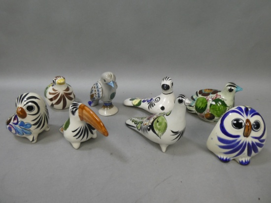 Lot  Vintage Mexican Indian Art Pottery of Birds  Ken Edwards etc