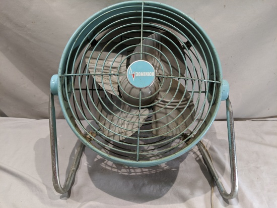 Vintage Dominion Model 2026 Powder Blue Electric Fan