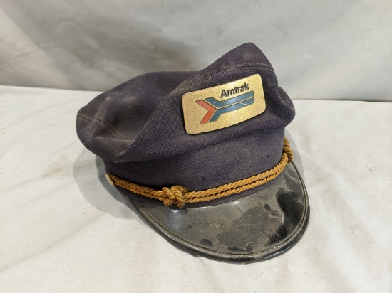 Vintage Amtrak Train Conductor Hat Cap