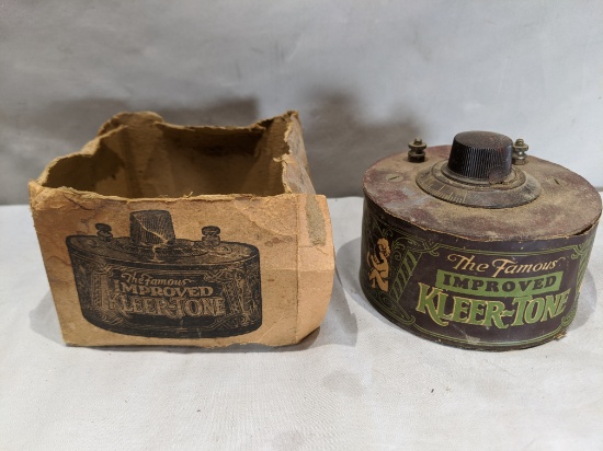 Antique Kleer-Tone Radio Tuner Knob Device in Box