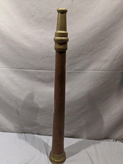 Antique Unmarked Brass & Copper Long Firehose Nozzle