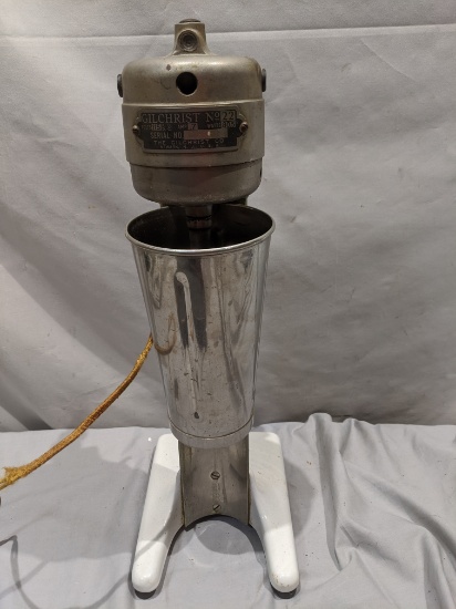 1920s Gilcrist No 22 Soda Fountain Malt Mixer w/ Cup