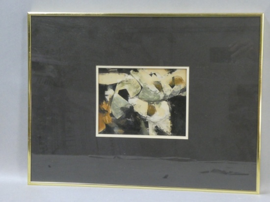 1959 Harry D. Bouras Abstract Framed Mixed Media
