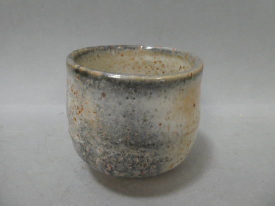 Warren MacKenzie Art Pottery Yunomi Tea Bowl w/ Mottled Glaze