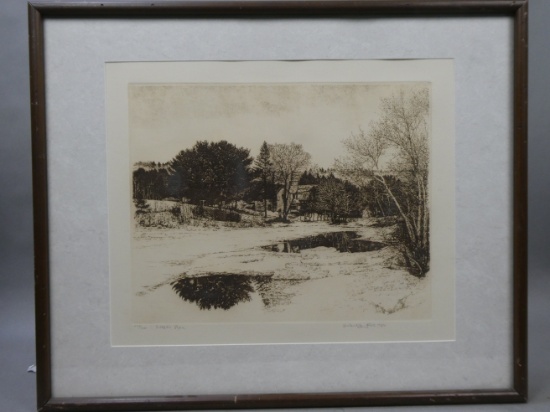 1980 Herber L Fink Ralph's Place Ltd Ed Etching