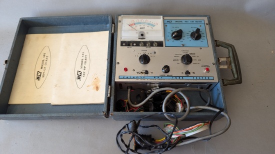 B&K CRT Cathode Ray Tube Tester Model 465 w/ Manuals & Adaptors