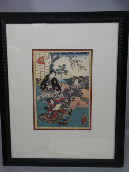 Original 19th Century Utagawa Kunisada II Japanese Woodblock Print No 24 Kocho