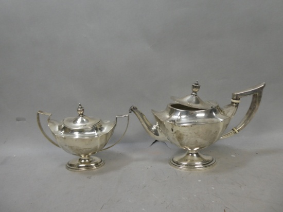 Art Deco Gorham Plymouth Sterling Silver Coffee Pot & Tea Pot