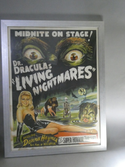 1950's Original Dr Dracula's Living Nightmares Movie Poster