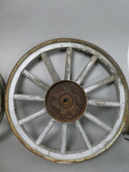 Antique Ford Model A or T Wooden Spoke Iron Clad Wheel