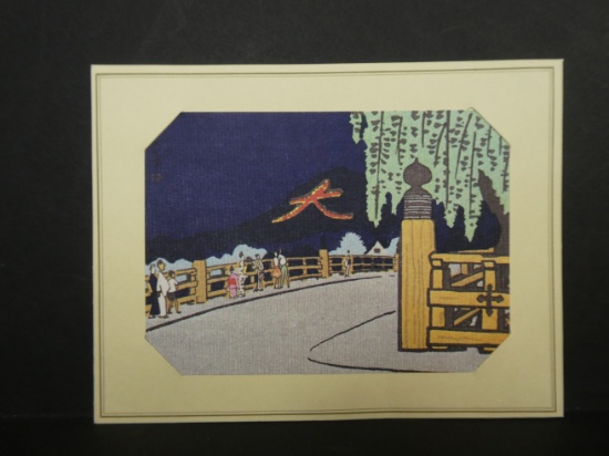 20th Century Ito Nisaburo Japanese Woodblock Print Diamonji