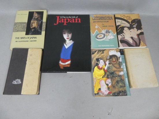 Lot 7 Vintage Book on Japan James Michener Shohaku etc