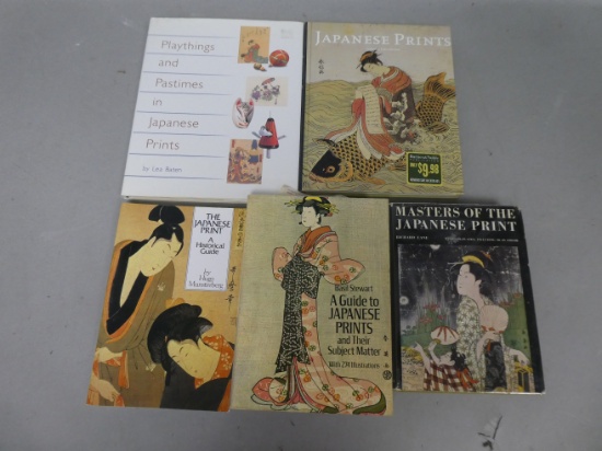 Lot 5 Japanese Woodblock Prints Books  Including Masters of the Japanese Print, Japanese Print A ...