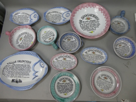 Lot 13 Mid-Century Italian Spaghettatta Spaghetti Assorted Dishes