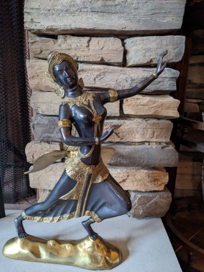 Vintage Thai Bronze Statue Figurine of Parvati