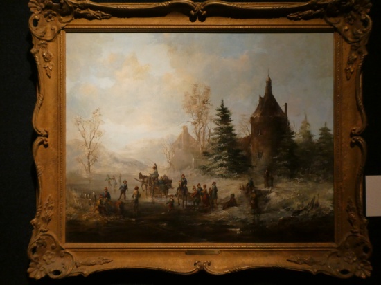 Karl Janssens Austrian Village Oil Painting