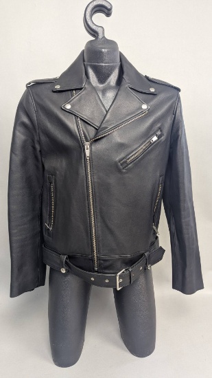 The Kooples Paris Black Lambskin Leather Biker Jacket