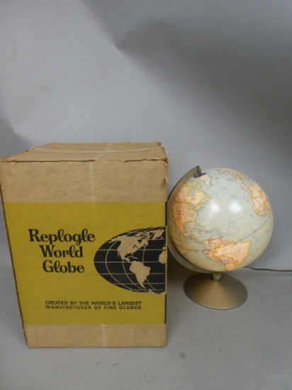 Vintage Time-Life Replogle World Globe in Box