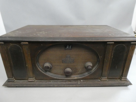 Antique pre1930's King Manufacturing Tube Wood Table Top Radio