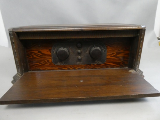 c1920's Arborphone Precision Products Model 27 Wood Tube Radio