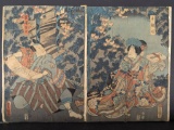 Japanese Woodblock Print by Toyokuni III Actors in a Play
