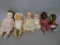 Lot 6 Antique Hard Plastic & Composition Assorted Baby Dolls