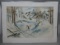 Signed Burmanski Downhill Skiing Skiers Watercolor Painting
