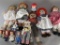 Collection of Raggedy Ann and Andy Dolls in Various Sizes and Styles