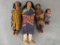 Set of Four Skookum Native American DollsÂ 