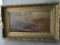Oil on Canvas Landscape Painting by Cyrenius Hall in Ornate Frame