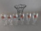 Set of 6 Stella Artois Glasses with Gold Rims and Wire Rack