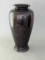 Japanese Meiji Period Bronze Vase with Bird and Bamboo Design