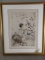 Woman Feeding Birds Etching by Louis Icart in Art Deco Style