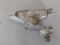 Metal Eagle Bird Hood Ornament with Threaded Base