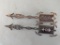 19th Century Cast Iron Weather Vane Arrows with Glass Inserts