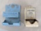 Antique Metal Match Holders Advertising O J Schalles and Louis Risse