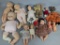 Vintage Dolls and Stuffed Toys with Various Sizes and Fabrics