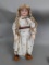 William Goebel Porcelain Doll with Braided Hair and Dress