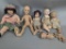 Six Composition Antique DollsÂ 