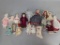Porcelain and Cloth Holiday-Themed Dolls and Ornaments