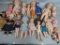 Rubber and Plastic Dolls in Multi Sizes With Clothes Large Lot