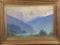 Large Watercolor Painting by H Anthony Dyer of Lake Thun