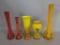 5 Hand Blown Czech Glass Vases in Various Shapes and Styles