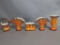 5 Hand Painted Czech Art Pottery Vases and Containers