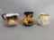 Three Decorative Ceramic Vessels Gouda Holland & Limoges France