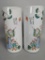 Chinese Famille Rose Porcelain Vases with Painted Figures Signed