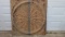 Square Tin Ceiling Panel with Circular Floral Motif Design