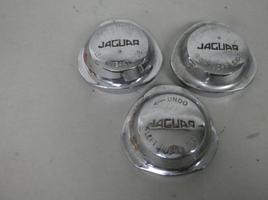 Set 3 Jaguar XKE E-Type Spinner Knock-off Wheel Caps