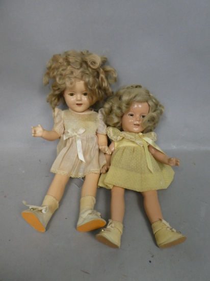 Pair Ideal Shirley Temple Composition Dolls