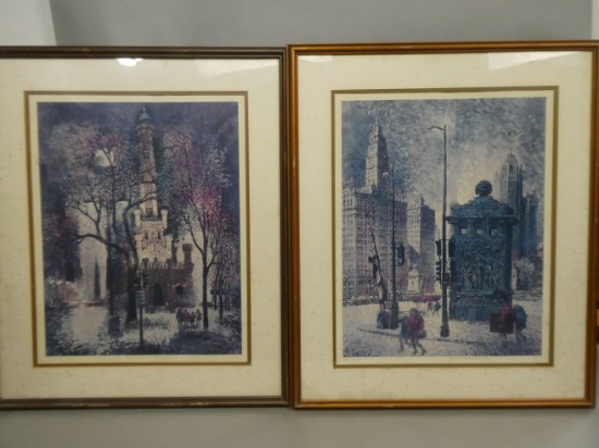 Lot 4 Alex F Yaworski Scenes of Chicago Pencil Signed Lithographs